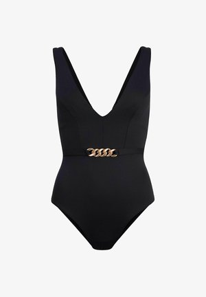 PLUNGE CHAIN ITALIAN TUMMY CONTROL - Badeanzug - black