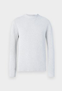 SLHDANE STRUCTURE CREW NECK - Strikkegenser - light grey melange