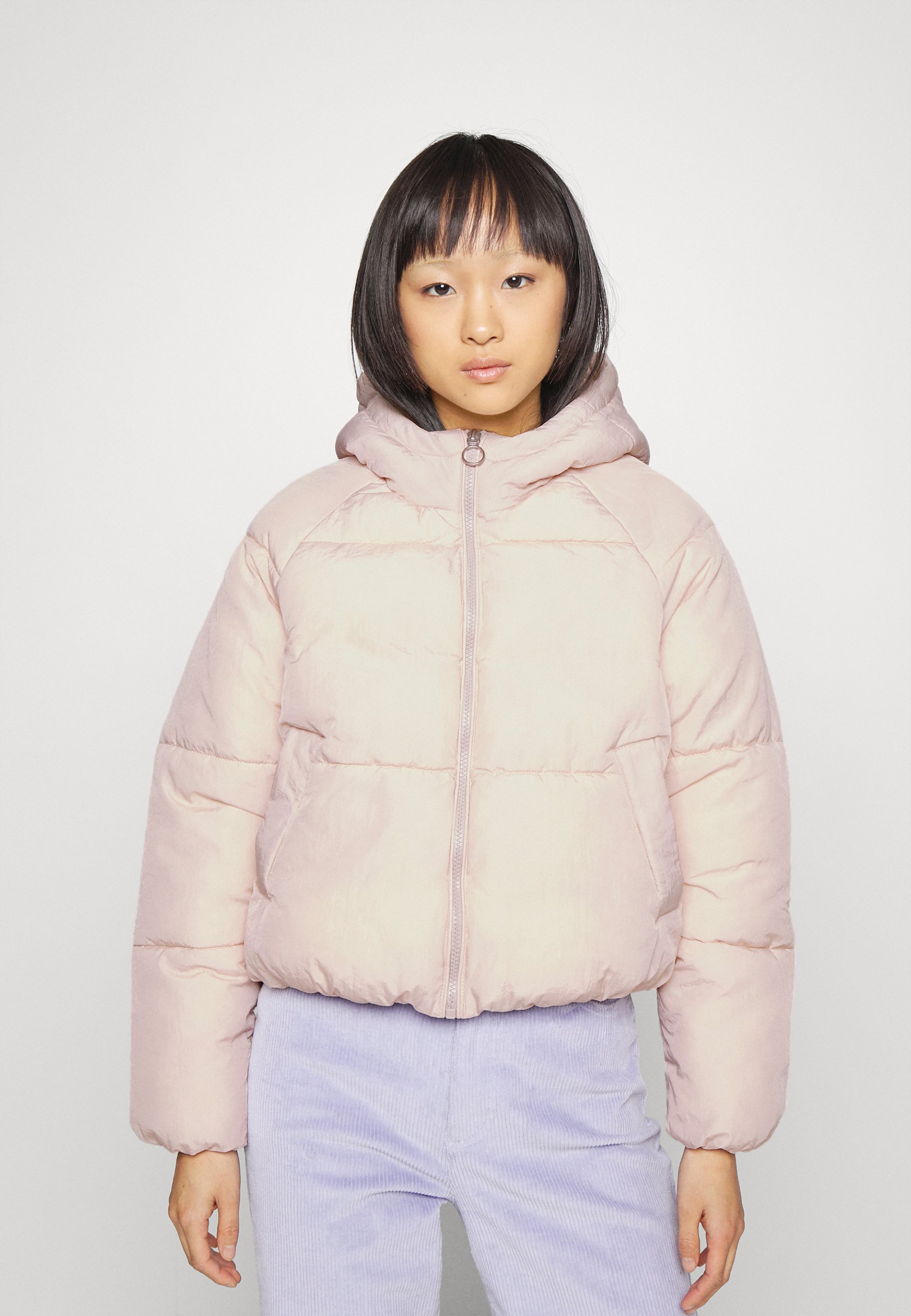 rose pink puffer jacket