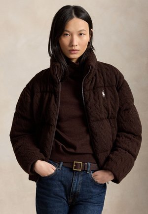 Polo Ralph Lauren, CABLE WOOL CASHMERE PUFFER JACKET - Winterjacke - walnut brown melange