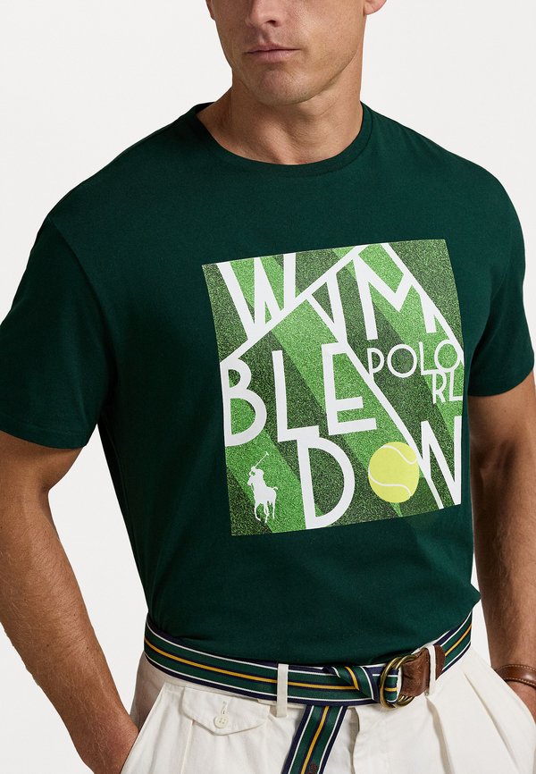 WIMBLEDON CLASSIC FIT LOGO TSHIRT UNISEX - Print T-shirt - moss agate3