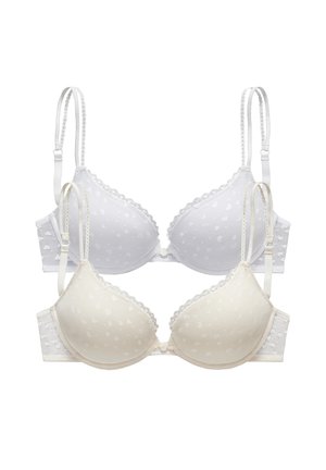 2 PACK - Bügel BH - weiß  puder