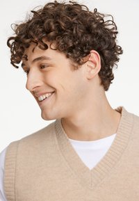 Lindbergh V-NECK SLIPOVER - Stickad tröja - lt sand mel