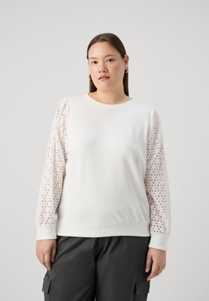 CARDONNA MIX ONECK  - Sweatshirt - cloud dancer
