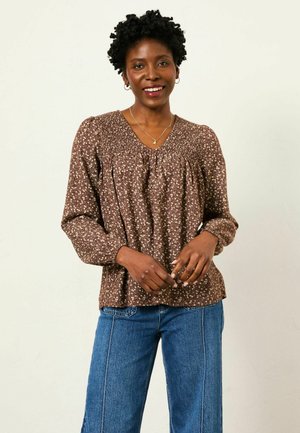 REGULAR FIT - Bluse - brown ditsy