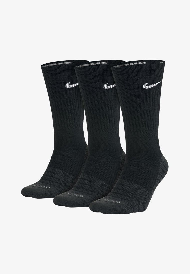 Nike Performance EVERYDAY MAX CUSH CREW UNISEX 3 PACK - Športne nogavice - black