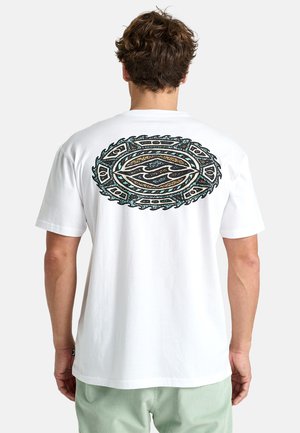 CRAYON WAVE - SHORT-SLEEVE SCREEN TEE - Print T-shirt - white