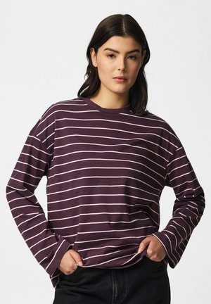Pieces, PCSADIE LS TOP JRS NOOS - Блуза с дълги ръкави - plum perfect