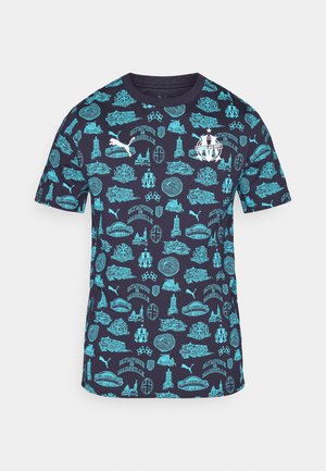 Puma, OLYMPIQUE DE MARSEILLE FTBLCULTURE TEE - Article de supporter d'équipe de club - new navy/white