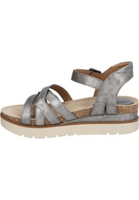 Josef Seibel Sandalen met plateauzool - platin