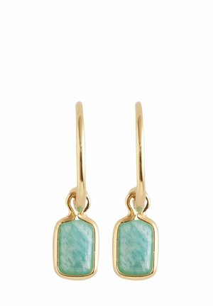 CHARM HOOP - Orecchini - sterling silver gold plated green