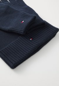 Tommy Hilfiger FLAG BEANIE & GLOVES UNISEX SET - Guantes - space blue