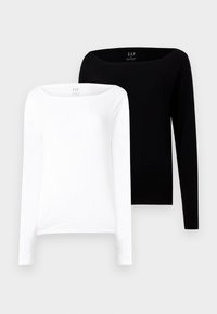 2 PACK - Maglietta a manica lunga - black/white