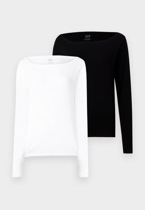 2 PACK - T-shirt à manches longues - black/white