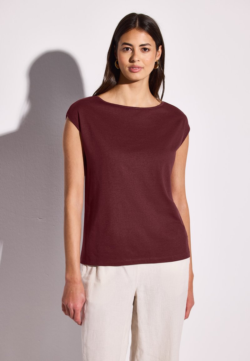 Street One MIT U-BOOT-AUSSCHNITT - T-shirt basic - rot