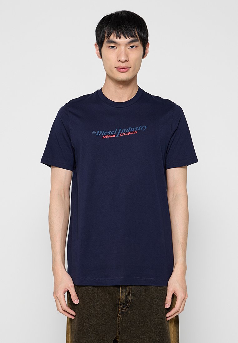 Diesel T-shirt print donkerblauw