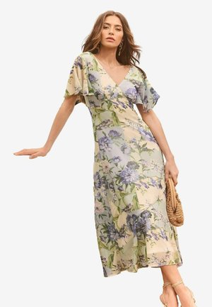 FLUTTER SLEEVE - Vestido informal - blue