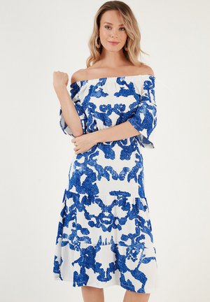 LELA REGULAR FIT - Dienas kleita - ecru blue