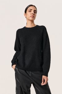 Soaked in Luxury - TUESDAY RAGLAN PULLOVER LS - Stickad tröja - black Miniatyrbild 1