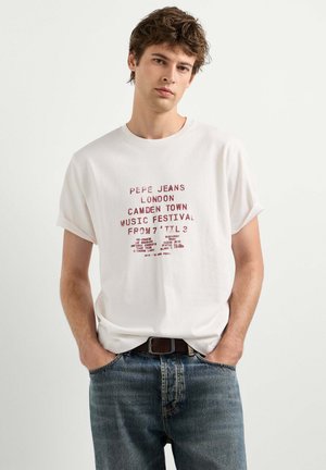Pepe Jeans, PEPE JEANS PRINT T-SHIRT JEAN TEE - T-shirt print - off white