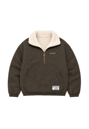 PROHIBITED, THROWBACK SHERPA HALF-ZIP UNISEX - Felpa in pile - brown