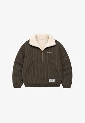 PROHIBITED, THROWBACK SHERPA HALF-ZIP UNISEX - Felpa in pile - brown