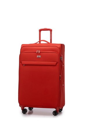LARGE SUITCASE FROM POLYESTER - Wheeled suitcase - red