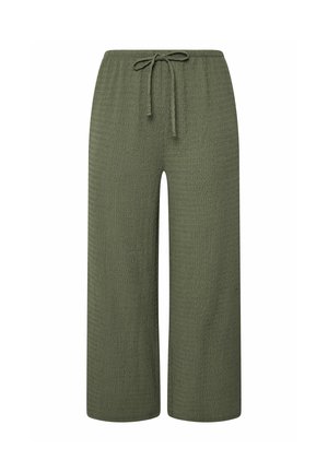 Yours Clothing, PLUS SIZE WIDE LEG TROUSERS - Broek - khaki
