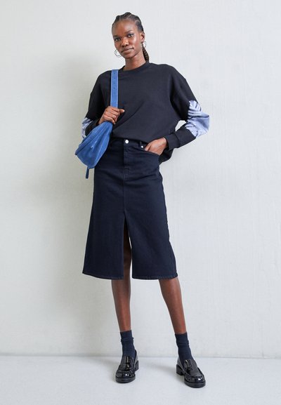 Proenza Schouler White Label MIDI SKIRT - Fustă în formă de A - black