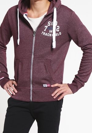 Sudadera con cremallera - bordeaux