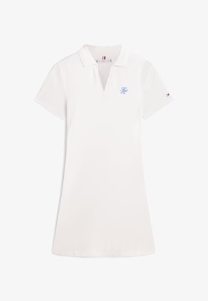 Tommy Hilfiger, 1985 LOGO EMBROIDERY MINI POLO DRESS - Nappali ruha - ecru