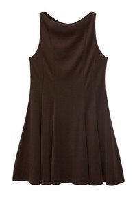 SHORT FLARED - Vestito di maglina - brown