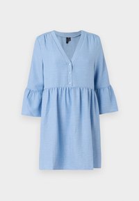 VMMELONY BUTTON MINI DRESS - Dienas kleita - vista blue