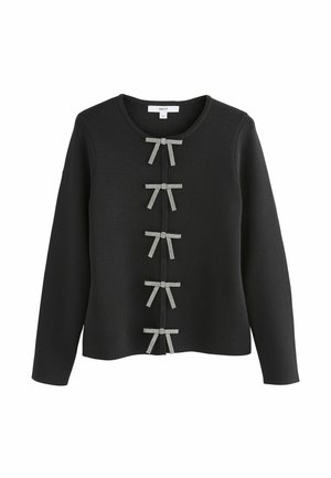 REGULAR FIT - SMART EMBELLISHED BOW - Kardigán - black