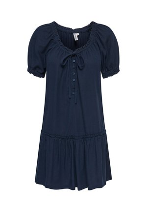 ONLY, ONLGOA Linen Short - Nappali ruha - navy blazer