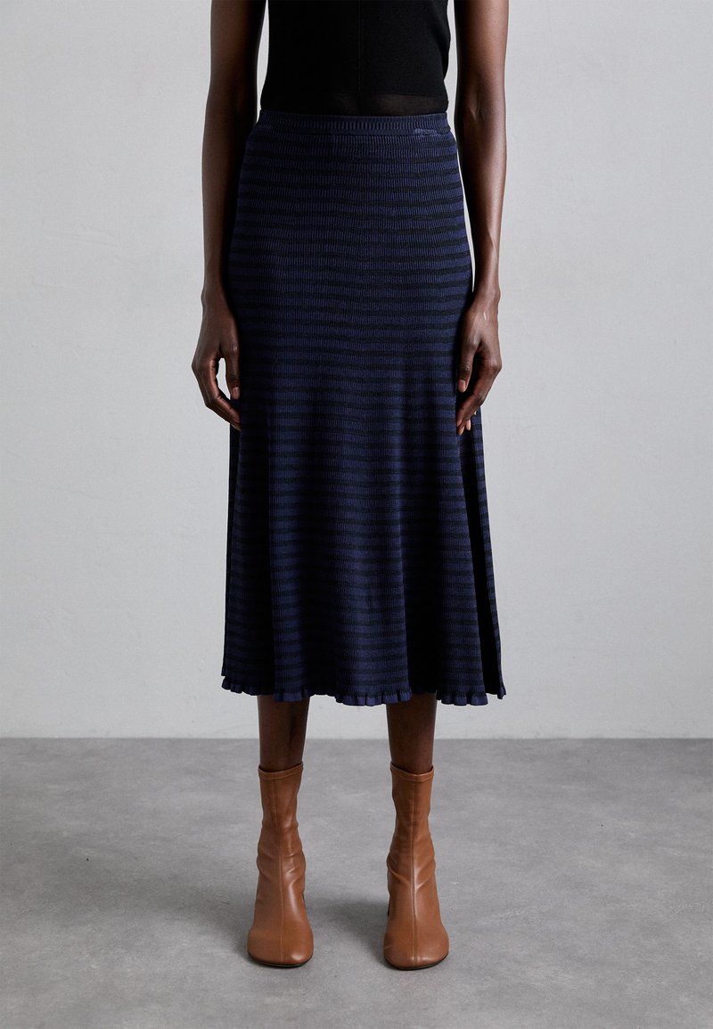 Proenza Schouler White Label - STINA SKIRT - A-line skirt - navy/black, Enlarge