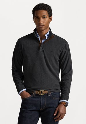 LUXURY JERSEY QUARTER-ZIP PULLOVER - Sweatshirt - grey