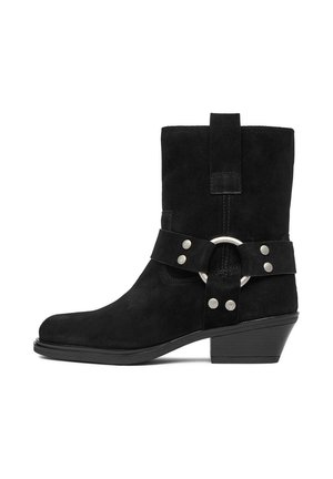 BADURA, Bottines de cowboy / motard - black
