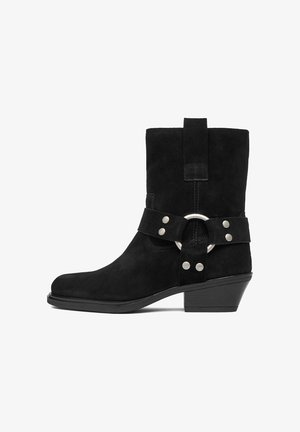 BADURA, Bottines de cowboy / motard - black