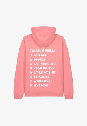 Mira Paris, TO LIVE WELL UNISEX OVERSIZED HOODIE - Kapuutsiga pusa - pink
