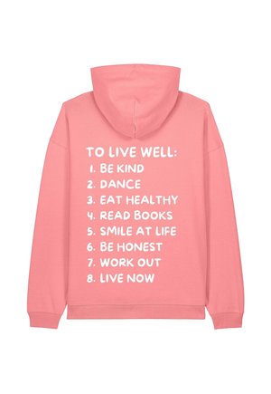 TO LIVE WELL UNISEX OVERSIZED HOODIE - Hoodie - pink