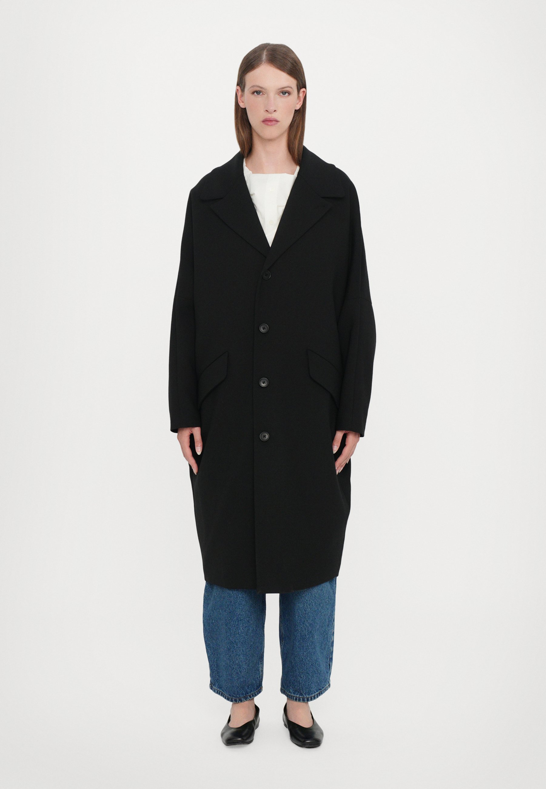 MM6 Maison Margiela Classic coat - black - Zalando.co.uk