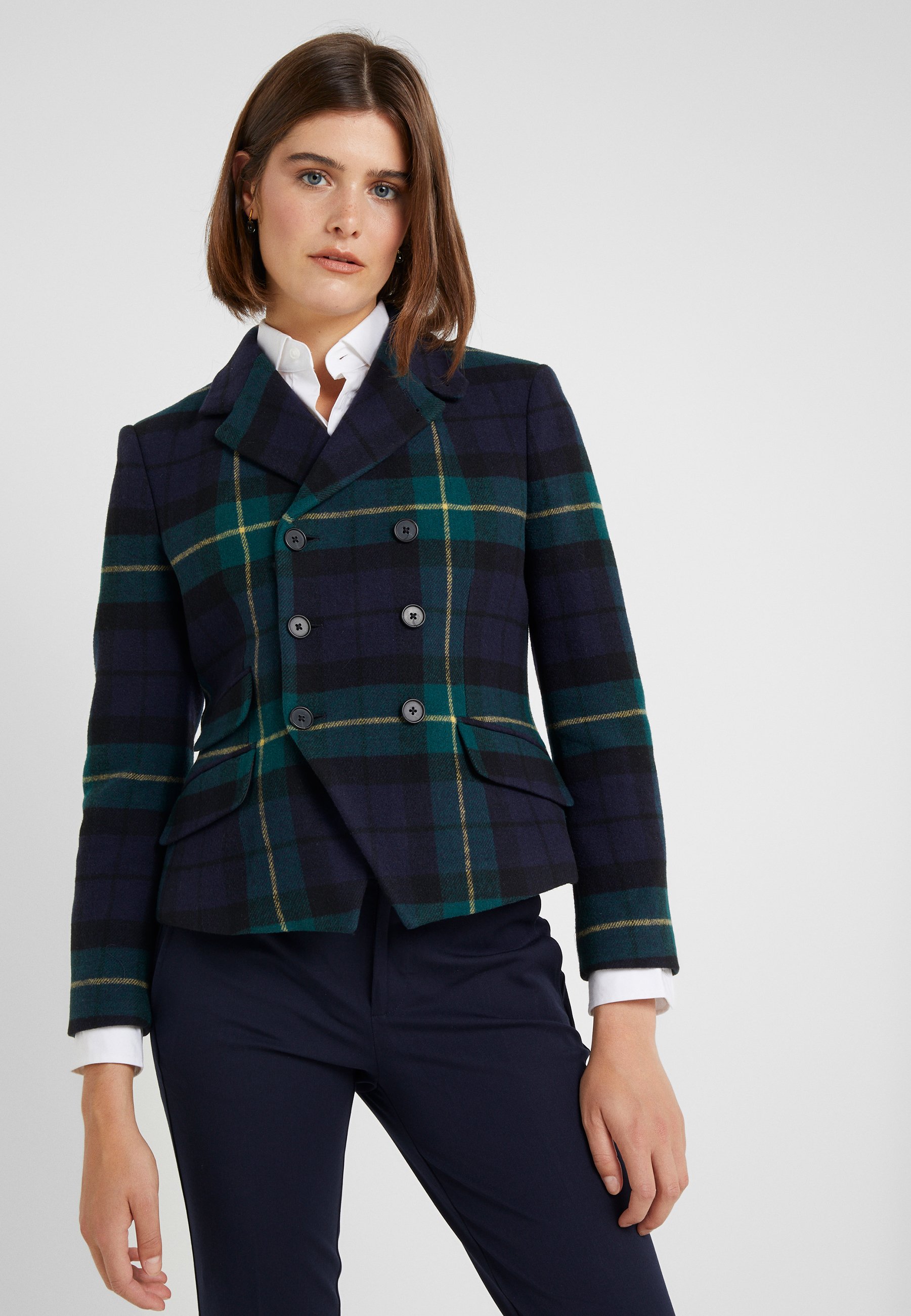 ralph lauren tartan blazer