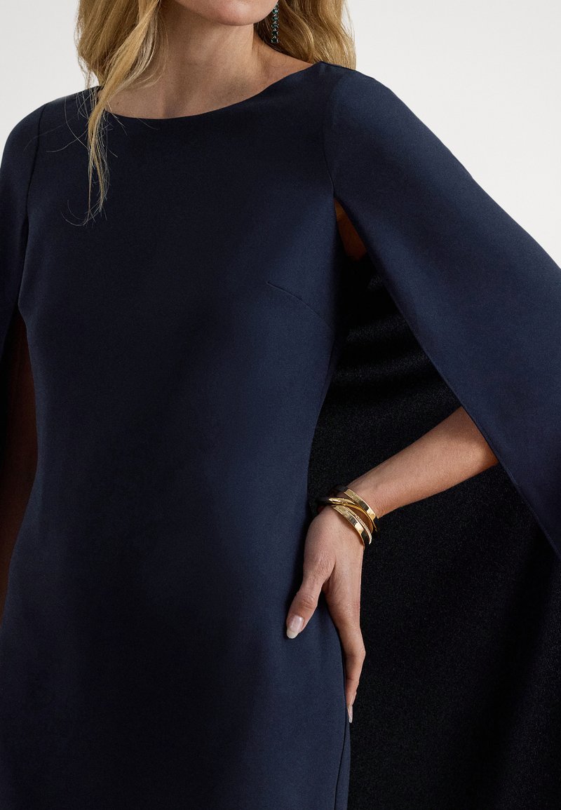 Lauren Ralph Lauren CAPE GEORGETTE COCKTAIL DRESS - Cocktail dress / Party  dress - lighthouse navy/dark blue - Zalando.ie