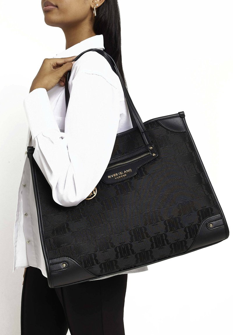 River Island Shopping Bag black/schwarz Zalando.de