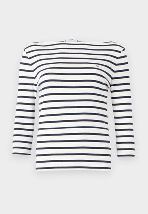 Tommy Hilfiger BOAT NECK THREE-QUARTER SLEEVE T-SHIRT - Long sleeved top - ecu/dark night navy