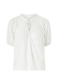 MIT KRAWATTEN-DETAIL - Blouse - weiß