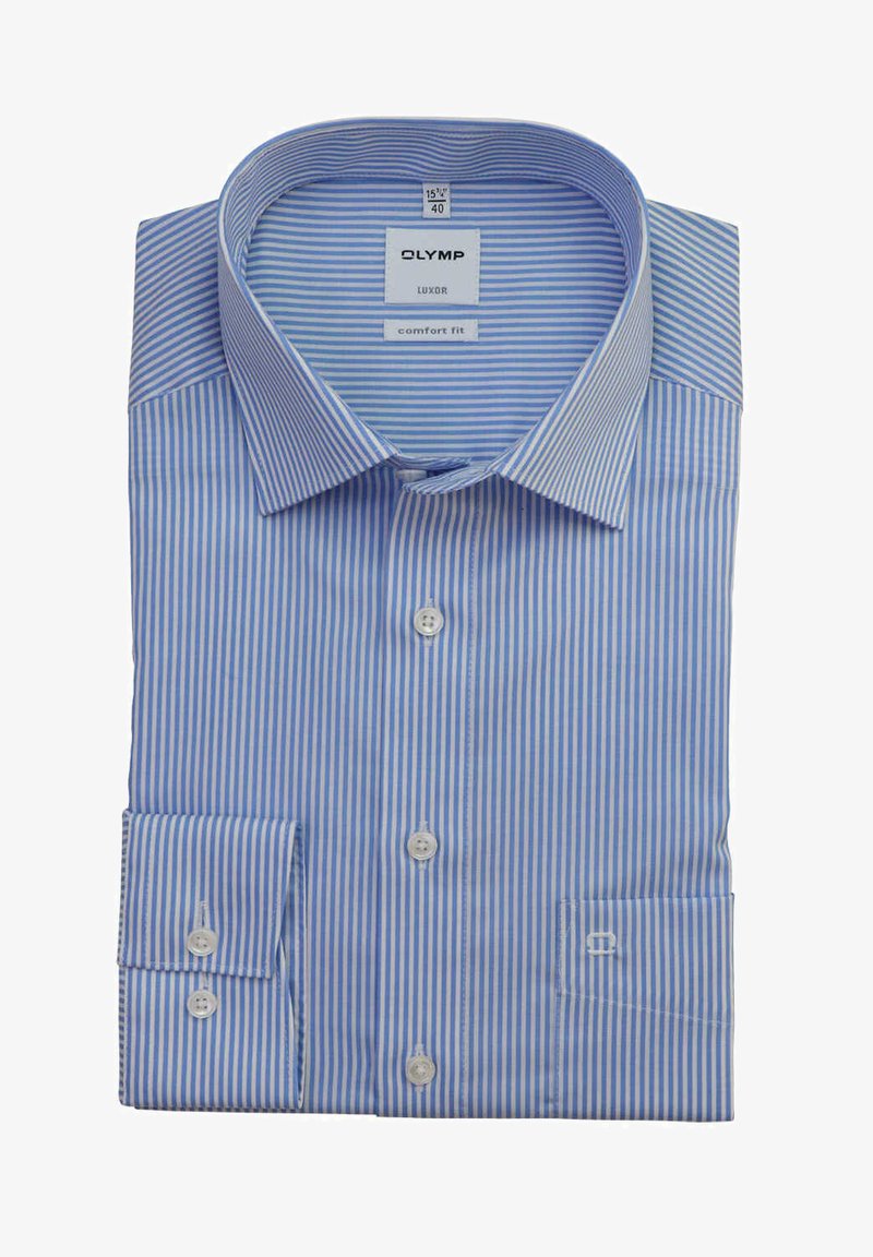 OLYMP LUXOR COMFORT FIT LANGARM STREIFEN MITTEL - Hemd - dunkelblau