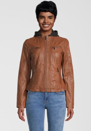Lederjacke - d cognac