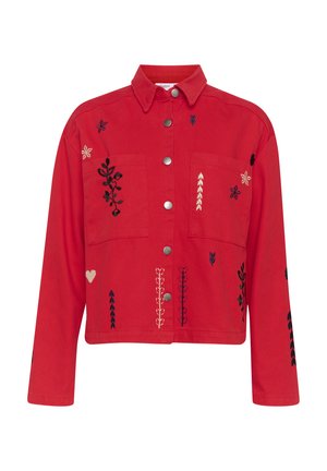 Saint Tropez JEANSZ - Džinsa auduma jaka - flame scarlet